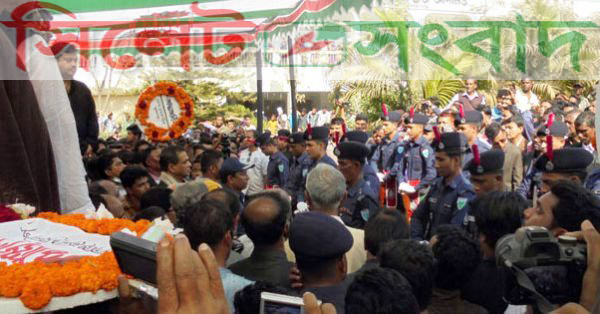 শেষ শ্রদ্ধায় সুনামগঞ্জে সুরঞ্জিতকে বিদায়