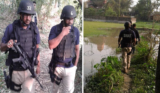 আতিয়া মহলের বাইরে অ্যাম্বুলেন্স, সোয়াতের কাজ শুরু