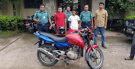 দক্ষিণ সুরমা থানা কর্তৃক ছিনতাইকৃত মোটর সাইকেল উদ্ধার