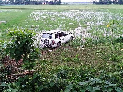 নবীগঞ্জে সড়ক দুর্ঘটনা ।। উপজেলা চেয়ারম্যানসহ আহত ৪