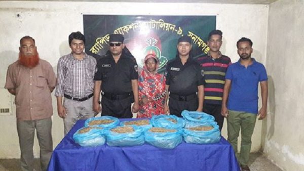 সুনামগঞ্জে গাঁজাসহ নারীকে আটক করেছে র‌্যাব