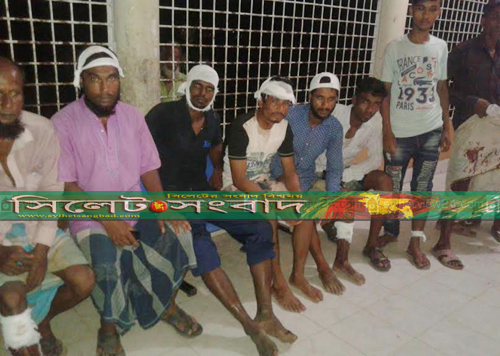 ছাতকে মানববন্ধনে গোলাগুলি : আহত শতাধিক