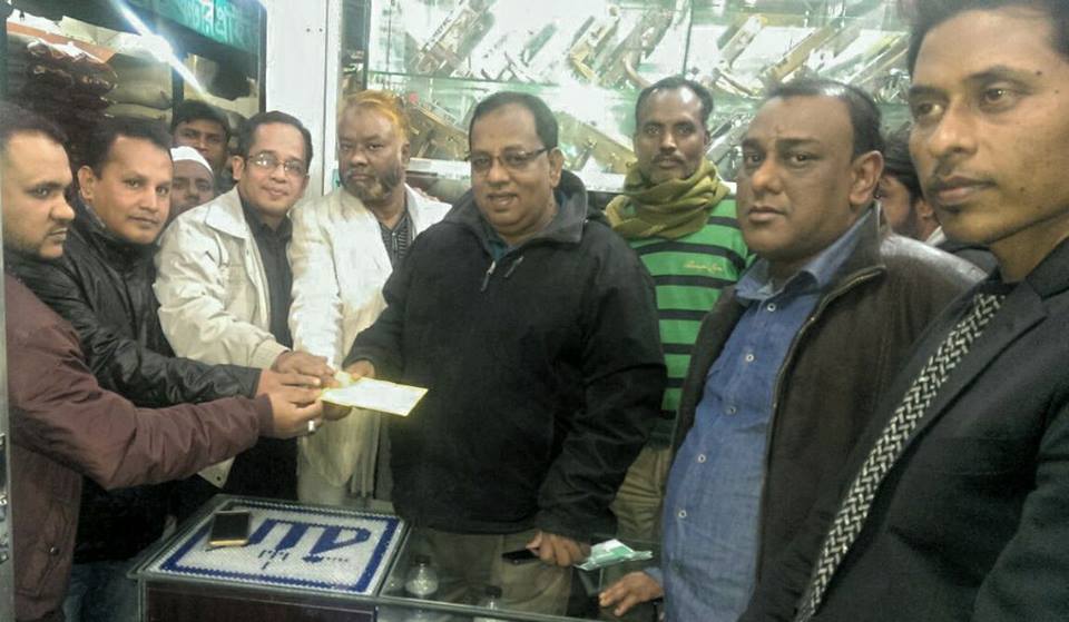 যুবদলের উদ্যোগে প্রয়াত আব্দুল কাইয়ুমের পরিবারকে আর্থিক অনুদান প্রদান