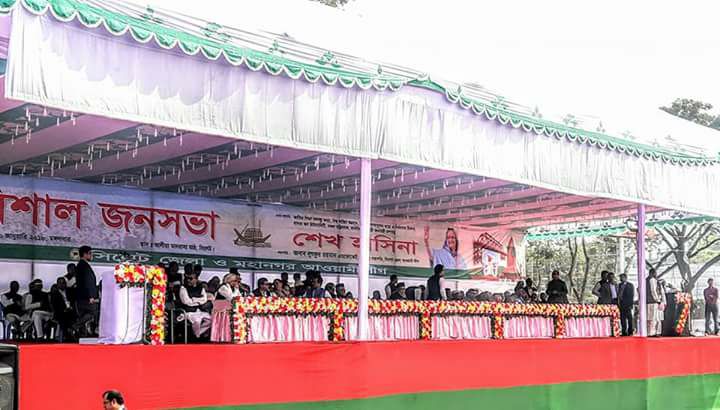 সিলেট আলিয়া মাদ্রাসা মাঠের জনসভা শুরু, বক্তব্য রাখছেন স্থানীয় নেতারা