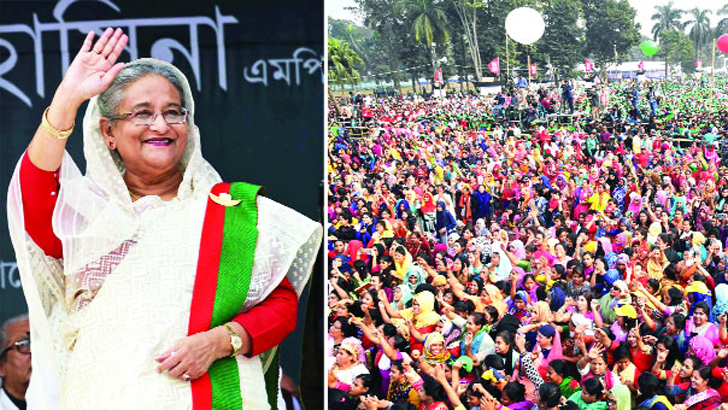 শেষ রক্তবিন্দু দিয়ে হলেও ভোটের সম্মান রক্ষা করব : প্রধানমন্ত্রী শেখ হাসিনা