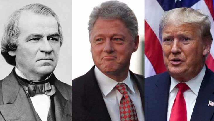 অভিশংসিত হওয়া তিন মার্কিন প্রেসিডেন্ট