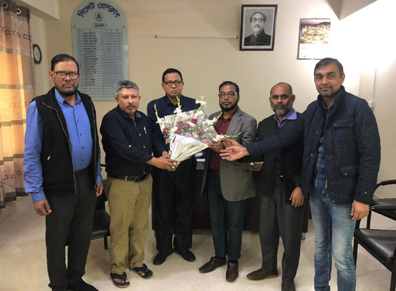 সিলেট প্রেসক্লাব নেতৃবৃন্দের সঙ্গে জিএসসি নেতৃবৃন্দের শুভেচ্ছা বিনিময়