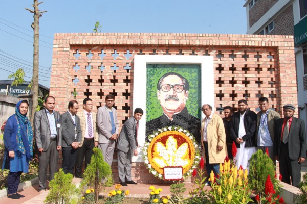 বঙ্গবন্ধুর স্বদেশ প্রত্যাবর্তন দিবসে লিডিং ইউনিভার্সিটির শ্রদ্ধাঞ্জলি