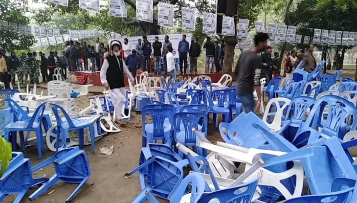 মেয়রপ্রার্থী আতিকুলের সমাবেশ লণ্ডভণ্ড