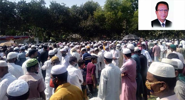 বিএনপি নেতা অ্যাডভোকেট সানাউল্লাহ মিয়ার দাফন সম্পন্ন