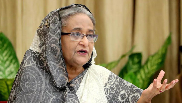 গণভবনে প্রধানমন্ত্রী : ত্রাণ নিয়ে অনিয়ম বরদাস্ত করবো না