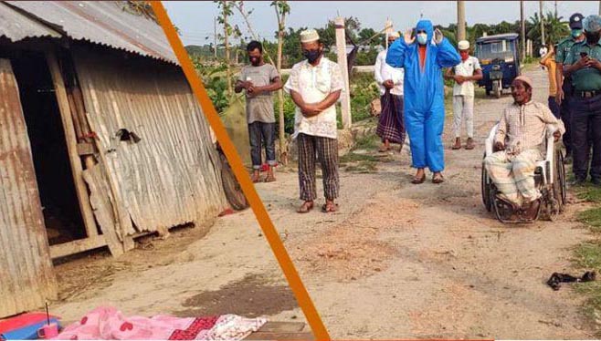 সন্তানের লাশের পাশে অসহায় বাবা-মা