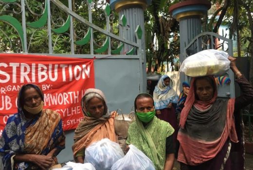 রোটারী ক্লাব অব গ্র্যান্ড সিলেট-এর ত্রাণ সহায়তা পেল নগরীর শতাধিক পরিবার