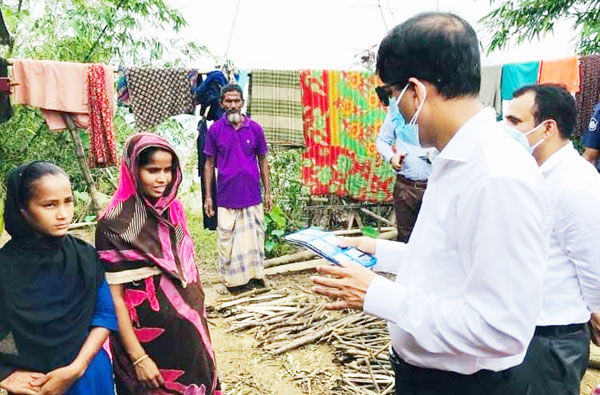 গোয়াইনঘাটে বন্যা দুর্গত এলাকা পরিদর্শনে জেলা প্রশাসক