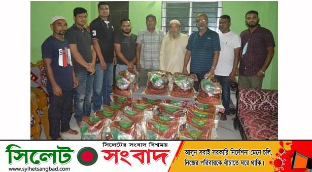 বানেশ্বরপুরে দরিদ্রদের মাঝে যুক্তরাজ্য প্রবাসী লিটন আহমদের খাদ্য বিতরণ