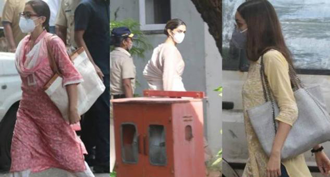 মাদক মামলায় দীপিকাকে জেরা, এনসিবি দফতরে শ্রদ্ধা-সারা