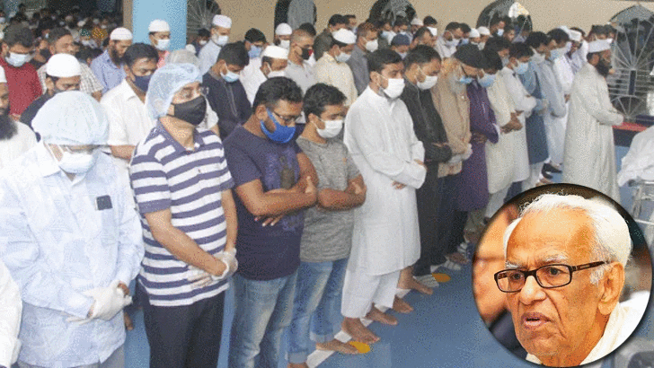 ব্যারিস্টার রফিক-উল হকের প্রথম জানাজা সম্পন্ন