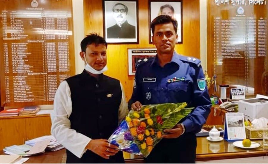 সিলেট পুলিশ সুপারকে শেখ হাসিনা পরিষদের কেন্দ্রীয় সহ-সাংগঠনিক জাহেদ হাসানের শুভেচ্ছা