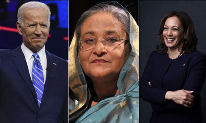 জো বাইডেন ও কমলা হ্যারিসকে অভিনন্দন শেখ হাসিনার