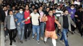 কুষ্টিয়ায় বঙ্গবন্ধুর ভাস্কর্য ভাংচুরের প্রতিবাদে মহানগর যুবলীগের তাৎক্ষণিক বিক্ষোভ মিছিল