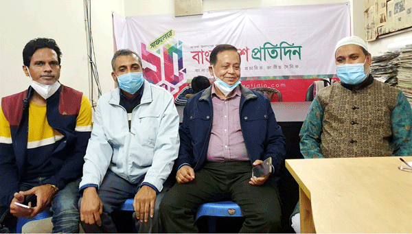 সিলেট জেলা প্রেসক্লাবের সাধারণ সম্পাদক নবেল’কে দেখতে গেলেন বিএনপি নেতা এমদাদ চৌধুরী