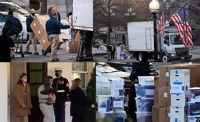 অবশেষে হোয়াইট হাউস ছাড়ছেন ট্রাম্প