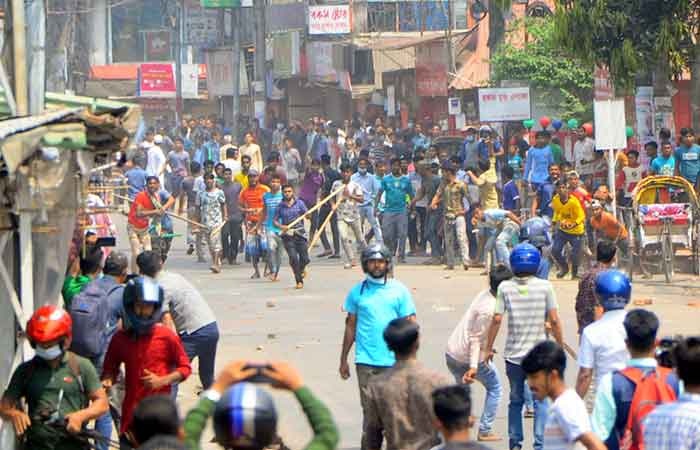 সিলেটে ত্রিমুখী সংঘর্ষ : আটক ৪ হরতাল সমর্থক : আহত দশের বেশি