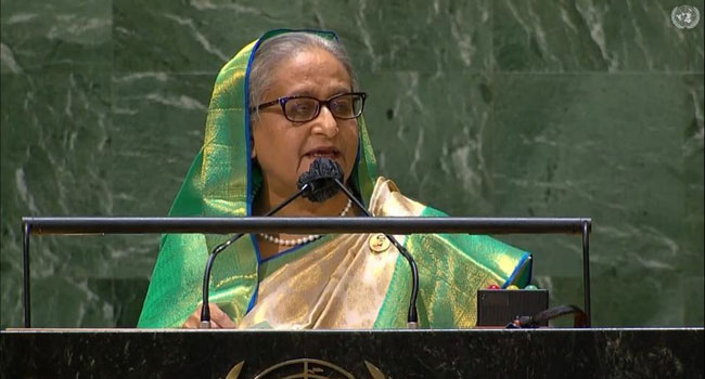 জাতিসঙ্ঘের ভাষণে প্রধানমন্ত্রীর ৬ দফা প্রস্তাব
