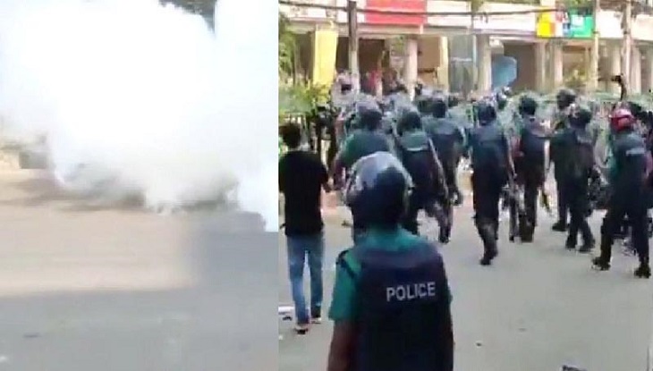 নয়াপল্টনে বিএনপি-পুলিশ সংঘর্ষ