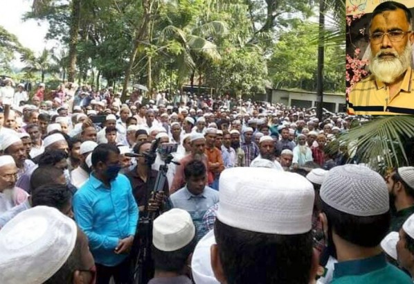 কানাইঘাটে ঢাকার ব্যবসায়ী সেলিম উদ্দিনের জানাজায় বিপুল মানুষের অংশগ্রহণ