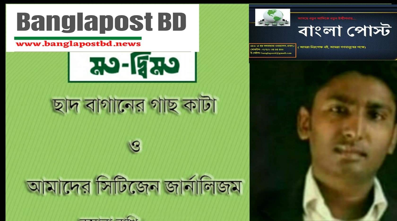 ছাদ বাগানের গাছ কাটা ও আমাদের সিটিজেন জার্নালিজম