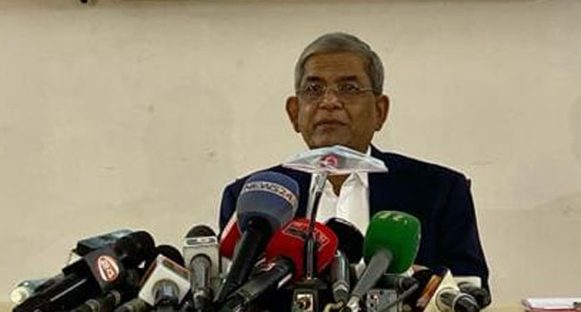 গণঅভ্যুত্থানের মধ্য দিয়ে জনগণের সরকার প্রতিষ্ঠা করতে হবে : ফখরুল