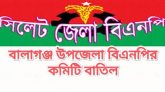 বালাগঞ্জ উপজেলা বিএনপির কমিটি বাতিল