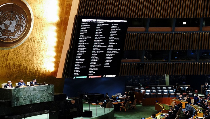 ঐতিহাসিক ভোটে রাশিয়ার নিন্দা জানাল জাতিসংঘ