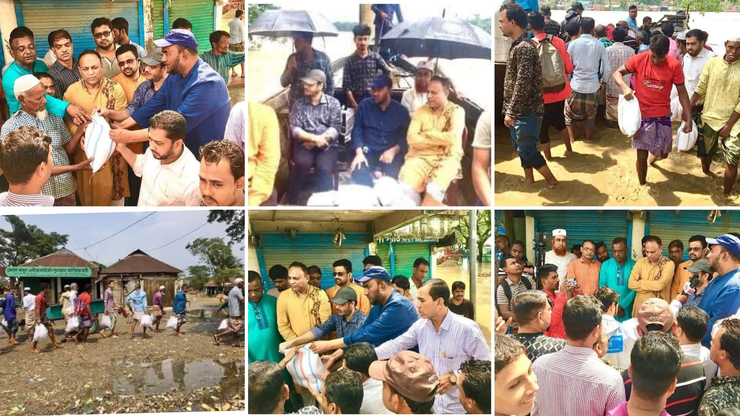 কানাইঘাট উপজেলায় বন্যার্তদের পাশে সিলেট জেলা বিএনপি