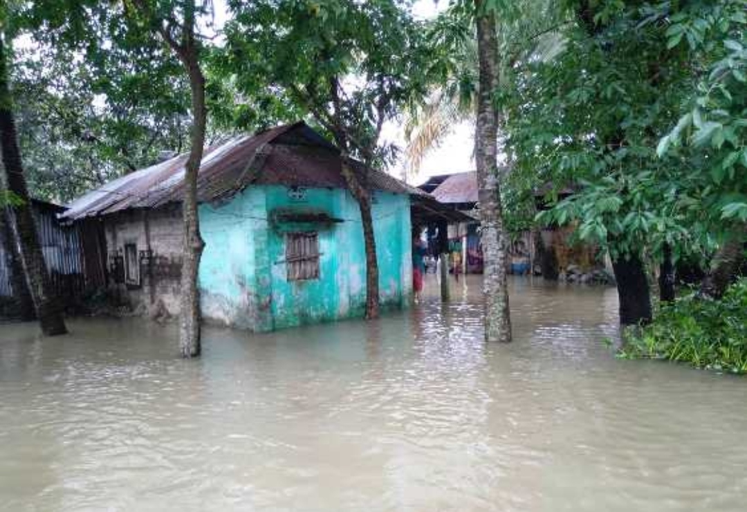 সুনামগঞ্জে নদীর পানি বিপদসীমার উপরে, নিম্নাঞ্চল প্লাবিত
