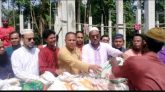 গোয়াইনঘাটে বন্যার্তদের মাঝে সিলেট জেলা বিএনপির ত্রাণ বিতরণ