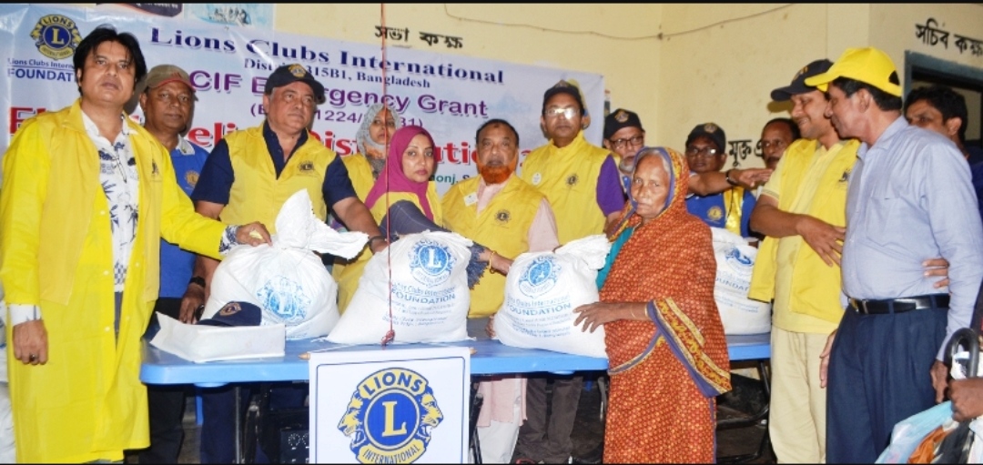 সিলেটে ত্রাণ বিতরণ করলো লায়ন্স ক্লাব ইন্টারন্যাশনাল
