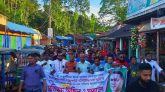 যুবদল নেতা ধনি হত্যার প্রতিবাদে জৈন্তাপুর উপজেলায় বিক্ষোভ মিছিল