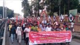 জ্বালানী তেলের দাম বৃদ্ধির প্রতিবাদে সিলেটে এনডিএফ এর মিছিল সমাবেশ