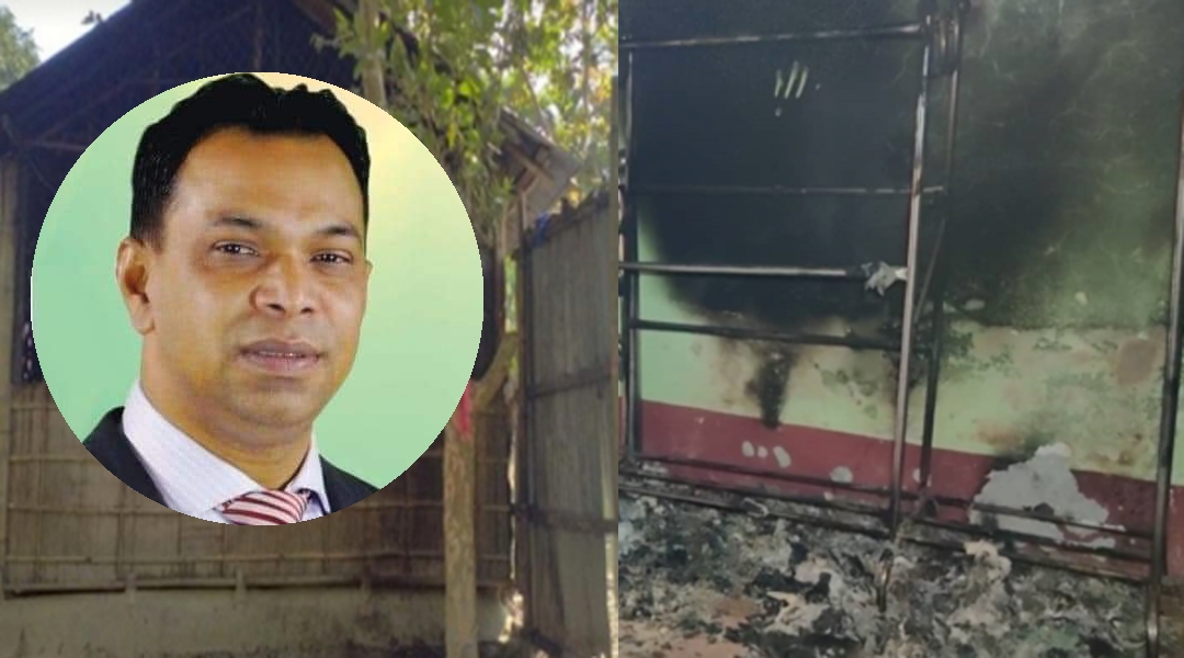 যুক্তরাজ্য বিএনপি’র সাধারণ সম্পাদক কয়ছরের গ্রামের বাড়ীতে আগুন