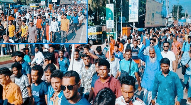 খুলনায় বিএনপির সমাবেশঃ নির্ঘুম রাতের পর চারদিকে শুধুই মিছিল আর মিছিল