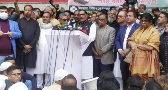 মির্জা ফখরুলের মুক্তি দাবি করা বুদ্ধিজীবীদের বিবৃতিজীবী বললেন কাদের