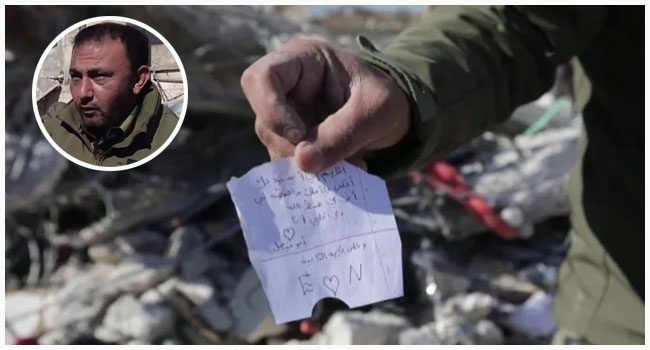 তুরস্ক-সিরিয়ায় ভূমিকম্প : মৃত্যুর আগে ধ্বংসস্তূপ থেকে বাবাকে নিয়ে ছোট্ট মেয়ের আবেগঘন চিরকুট