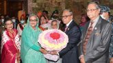 রাষ্ট্রপতির সাথে প্রধানমন্ত্রী ও নবনির্বাচিত রাষ্ট্রপতির সৌজন্য সাক্ষাৎ