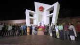 অষ্টম মৃত্যুবার্ষিকীতে সিলেটে লেখক অভিজিৎ রায়কে স্মরণ