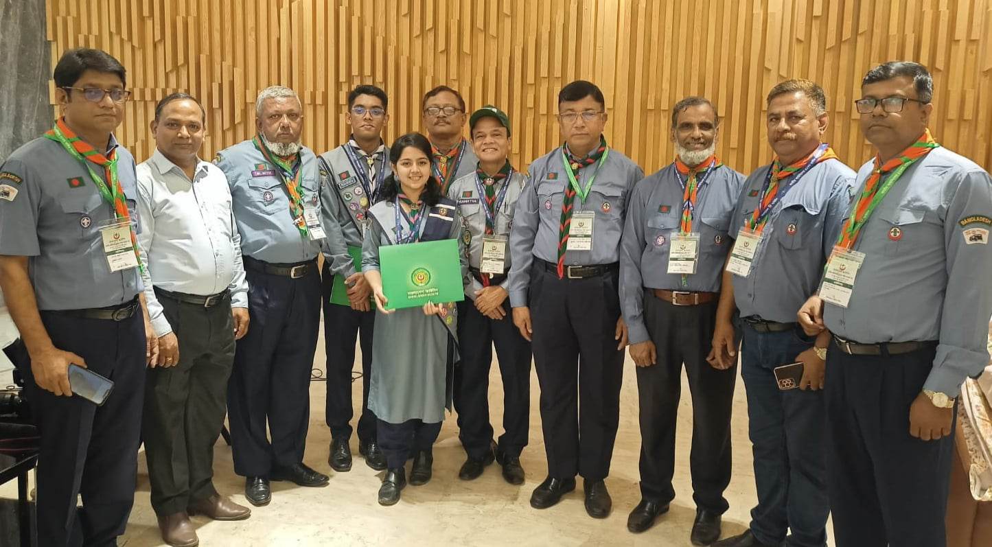 মহামান্য রাষ্ট্রপতি এওয়ার্ড লাভ করেছেন সিলেট আঞ্চলিক স্কাউটের কমিশনার মুমিত