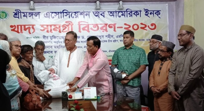 শ্রীমঙ্গলে সাড়ে ৭শ পরিবারের মাঝে খাদ্যসামগ্রী বিতরণ