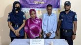 জগন্নাথপুরে ওষুধের কৌটায় মিলল ইয়াবা, নারীসহ আটক ২