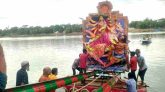 সুনামগঞ্জে প্রতিমা বির্সজনে শারদীয় দূর্গাপূজার সমাপ্তি